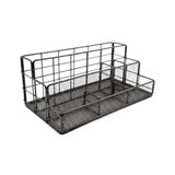 Temel Nikel Metal Mesh Masaüstü Organizer Çok Bölmeli 27X14x11 Cm 9515B