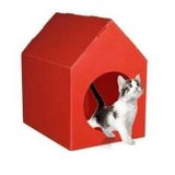 Temel Özel Üretim Plastik Kedi Köpek Evi Kırmızı Plastik Sokak Hayvanları için Kedi Evi Katlanır