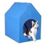 Temel Özel Üretim Plastik Kedi Köpek Evi Mavi Plastik Sokak Hayvanları için Kedi Evi Katlanır