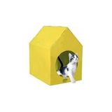 Temel Özel Üretim Plastik Kedi Köpek Evi Sarı Platik Sokak Hayvanları için Kedi Evi Katlanır