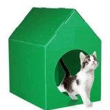 Temel Özel Üretim Plastik Kedi Köpek Evi Yeşil Platik Sokak Hayvanları için Kedi Evi Katlanır