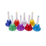 Temel Renkli El Zili Seti 8Li Ritim Ve Perküsyon Aleti 13.5 Cm By11-5