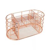 Temel Rose Gold Metal Mesh Masaüstü Organizer Çekmeceli Çok Bölmeli 22X11x11 Cm 9507R