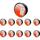 Temflex 1300E Elektrik Izolasyon Bandı Siyah – 10'lu Paket | 18 mm x 9,15 M | Pvc Kablo Bandı | 600V Dayanıklı, Esnek ve Güçlü Yapışkanlı Elektrik Bandı