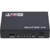 Temiz Pazar 4 Port HDMI Splitter Dağitici 1.4V 1080P 4KX2K - Siyah