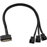 Temiz Pazar 4597 Sata Power To Fan Çevirici 3 Port Y Pin Pwm Çoklayıcı Splitter Fan Kablosu