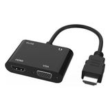 Temiz Pazar 4671 HDMI To HDMI + VGA Monitör Çevirici Ps4 Dönüştürücü Switch Splitter Adaptör