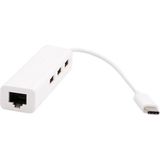Temiz Pazar 4693 USB 3.1 Type C Hub Ethernet Çevirici Çoklayıcı Dönüştürücü Adaptör - Siyah