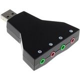 Temiz Pazar 4931 7.1 7 Kanal Mikrofon Destekli Çift Girişli Çevirici Harici Usb Ses Kartı