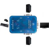 Temiz Pazar 4949 Auto Otomatik USB Kvm Switch 2 Port Çoklayıcı - Siyah