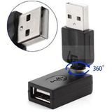 Temiz Pazar 5264 USB To Dişi Erkek 360 Derece Dönebilen Çevirici Dönüştürücü Adaptör - Siyah
