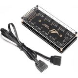 Temiz Pazar Argb Rgb LED 3 Pin 11 Port 5V Sata Power Güç Fan Çoklayıcır Şerit Hub Kablo Splitter