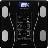 Temiz Pazar Asonıc BS260 Siyah Dijital Bluetooth Baskül 260*260MM 2*AAA Pil Hediyeli LCD Ekran