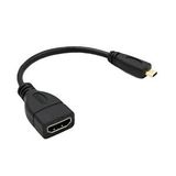 Temiz Pazar Hdmi Dişi Micro Hdmi Erkek Çevirici Kablo Uzatma Kablosu Siyah
