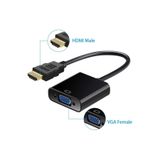 Temiz Pazar HDMI To VGA Kablo Tablet Projeksiyon Notebook Uyumlu Siyah