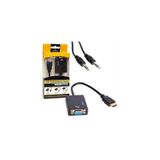Temiz Pazar HDMI To VGA Ses Destekli Monitör Dönüştürücü Kablo Çevirici Adaptör