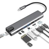 Temiz Pazar Macbook Pro Air USB Type-C Hub Dönüştürücü Çevirici Çoklayıcı USB Hdmı Micro Sd 8 Girişli