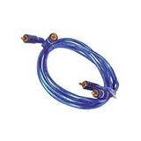 Temiz Pazar Rca + 2 Rca Erkek 1.7 Metre Mavi Şeffaf Oto Amfi Kablo Siyah