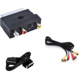 Temiz Pazar Scart To Rca Skart Tos Av Svideo Çevirici Set + Rca Kablo + Scart Kablo - Siyah
