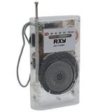 Temiz Pazar Turbo Cep Tipi Mini Şeffaf Pilli Analog Fm Radyo Çok Renkli