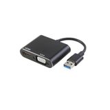 Temiz Pazar USB 3.0 To HDMI VGA 1080P Monitör Genişletici Çevirici Dönüştürücü Adaptör