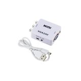 Temiz Pazar Vga To Av 3Rca Video 1080p Çevirici Dönüştürücü Adaptör 3.5mm Destekl