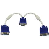 Temiz Pazar VGA Y Kablo Çoklayıcı Switch Splitter Kablosu Çoklu Monitör Tv