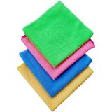 Temizlik Bezi 4'lü Paket - 40 x 40 cm , Yüksek Emici, Tüy ve Hav Bırakmaz, Çabuk Kuruyan, Çok Amaçlı Kullanım Için, Mutfak, Banyo, Araç ve Genel Temizlik Için Uygun, Yıkanabilir
