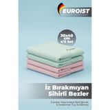 Temizlik Bezi, Mikrofiber, Cam, Ayna, Mutfak, Banyo, Araba Genel Temizlik Bezi - 30x40 Cm - 4 Adet