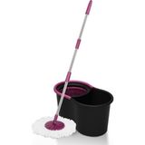 Temizlik Seti 19 Lt + Yedek Mop, Siyah Edition, Pratik ve Kullanışlı Paket - Pembe - Seçenek 1