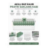 TemizlikMağazam 56 Hazneli Otomatik Basmalı Kapaklı Hazneli Buz Kalıbı Çift Bölmeli