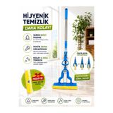 TemizlikMağazam Kendinden Sıkmalı Kelebek Mop – Sünger Mop Temizlik Seti Yedek Başlık 4 RENK