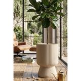 TEMMUZ HOME 1 Adet 10.5 Litre Büyük Boy Çizgili Ayaklı Saksı - Lotus 3 No (Deliksiz Bir Saksıdır)
