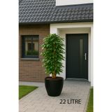 TEMMUZ HOME “1 Adet No:5 –22 Litre Tabaksız Drenaj Izgaralı, Büyük Boy Dekoratif Bitki ve Çiçek Saksısı