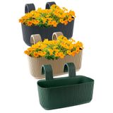TEMMUZ HOME 3.2 Litre 3 Adet Askılı Balkon Saksısı