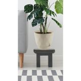 TEMMUZ HOME 9.2 Litre Dekoratif Prizma Desenli Büyük Boy Tabaklı Plastik Saksı Yakamoz No5 27.5cm 24cm