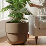Temmuz Home Kuple Premium Serisi 26 Lt Modern Tasarım Saksı - Salon ve Balkon Tipi Büyük Boy Saksı - Mocha