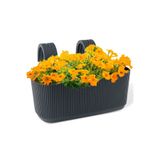 TEMMUZ HOME Pera Askılı Saksı 3,2 Litre 29cm Plastik Bahçe Balkon Çit Küpeşte Çiçek Saksısı