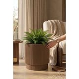 TEMMUZ HOME Vega Model Büyük Dekoratif Modern Saksı Ve Vazo 20 Lt ( 31,5 Cm X 32 Cm ) (Deliksiz Tabaksız İç Hazne siz)