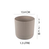 TEMMUZ HOME Zeraf Saksı No:1 – 1 Adet 1.3 Litre Tabaklı Masa ve Sehpa Üzeri Saksı (Ev & Ofis İçin Uygun)