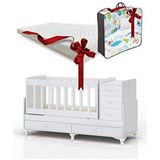 Temosan Uzayabilen Sallanır Bebek Beşiği Uyku Seti Pembe Yataklı Full Set 60 x 120 Beyaz Renkli Tekerlekli