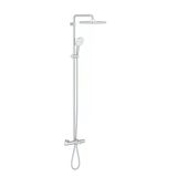 Tempesta Cube 250 Kolon Duş Sistemi+Termostatik Banyo Batarya Seti Gagalı