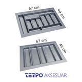 Tempo Çekmece Içi Düzenleyici Kaşıklık Ve Kepçelik 67x49 Cm / 61x40 Cm'e Kadar Kısaltılabilir