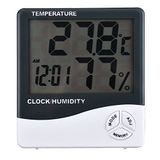 tempo di saldi Termometre higrometre dijital saat tarih LCD göstergeli 12/24 saat alarm
