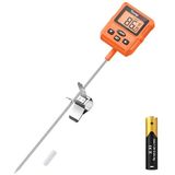 TempPro TP511 Programlanabilir Alarmlı, Ayarlanabilir Işıklı Ekranlı ve Tencere Klipsli Dijital Şeker, Yağ ve Gıda Termometresi (25.4 cm Uzun Prob)