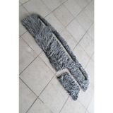 Tempra Tipo Uyumlu Torpido Örtüsü Peluş Kumaş Gri - Siyah