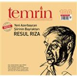 Temrin Aylık Düşünce ve Edebiyat Dergisi Sayı: 109 Kasım 2020