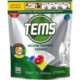 TEMS 4 Etkili Bulaşık Makinesi Kapsül Deterjanı 36'Lı Yerli Ürün Anti Malodor Teknolojisi %100 Türk Malı
