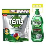 Tems Bulaşık Makinesi Kapsülü 36'lı+ Parlatıcı 400 ml Hediyeli - Option-1