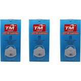 Temsan Tm Temsan Beyaz Ventilli Ffp2 Nr Toz Iş Güvenlik Sanayi Boya Konik Maske - 20 Adetlik 3 Paket